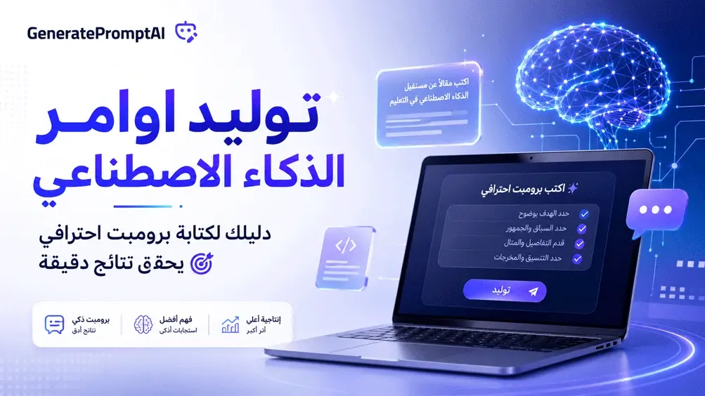 توليد اوامر الذكاء الاصطناعي: دليلك لكتابة برومبت احترافي يحقق نتائج دقيقة